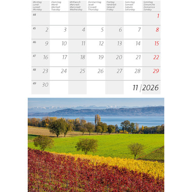 CALENDARIA Calendario 2026 9783036205366 Schweiz klein ML 14.8x22cm