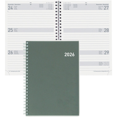 BIELLA Agenda Dispo Term Wire-O 2026 808535000026U 1S/2P Cylar ML 14.5x20.5cm
