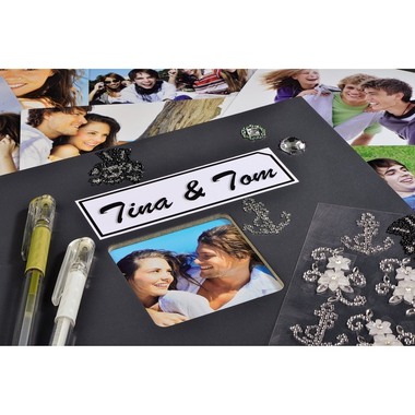 HAMA Spiralalbum Fine Art 36x32cm 94874 grau 25 Blatt