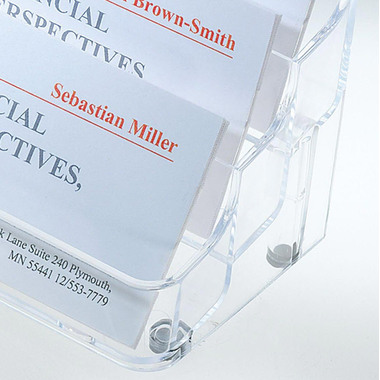 SIGEL Visitenkarten-Aufsteller VA130 transp.,f. 3x70 Karten 94x85mm
