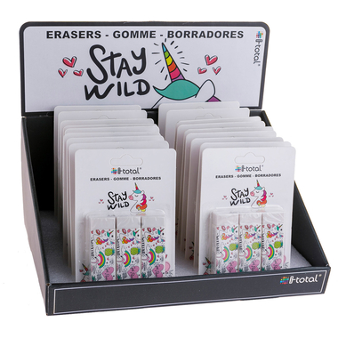 I-TOTAL Gomma Unicorn XL1837 3 pcs. 2.2x1.2x6.2cm