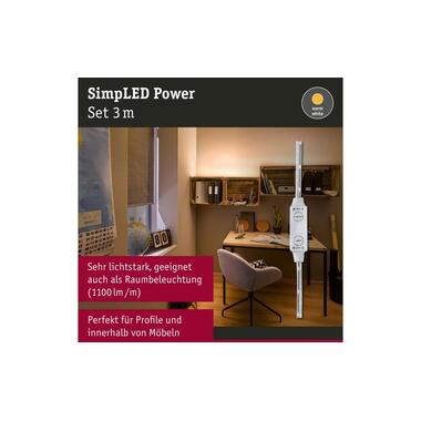 Paulmann LED-Stripe SimpLED Power 3000 K, 3 m Set