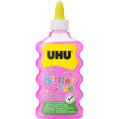 UHU Glitter Glue Maxi 510571 rosa, 185g