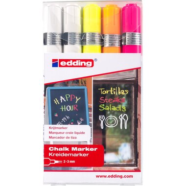 EDDING Windowmarker 4095 2-3mm 4095-E5 5 couleurs ass.