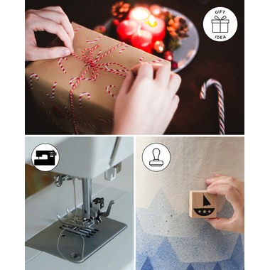 I AM CREATIVE Borsa da toilette 19x9x8.5cm 1212.13 natura, cotone