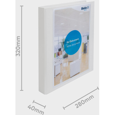 BIELLA Cart.anelli CreativeXL#2 4cm 44342501U bianco, 4-anelli A4