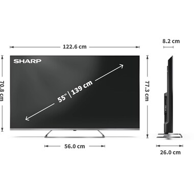 Sharp TV 55JP7465E 55", 3840 x 2160 (Ultra HD 4K), Mini LED