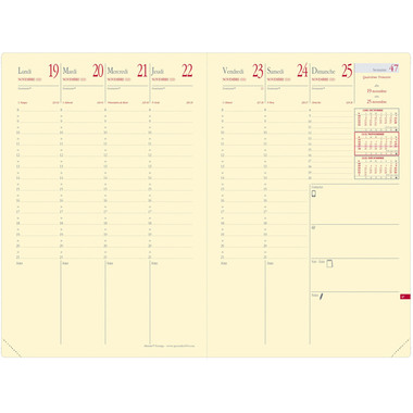 QUO-VADIS Agenda Soho Mini.Pres. 2026 286498Q 1W/2S rot FR 16x24cm