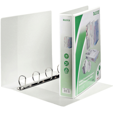 LEITZ Präs.-Ringbuch Standard 6.3cm 42860001 4 Ringe weiss A4+