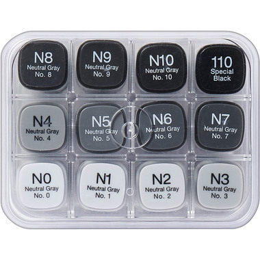 COPIC Marker Classic 20075152 Grau-Set NG, 12 Stück