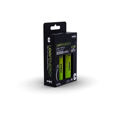 Verico Batterie Li-Ion C avec USB-C 3700 mAh, 2 Pièce/s