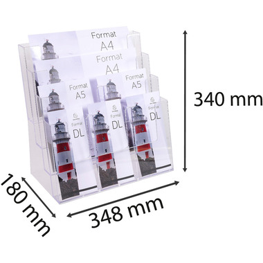 EXACOMPTA Prospekthalter Multi Format 74258D transparent