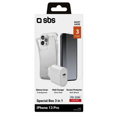 iPhone13 Pro charger, cover and screen kit | SBS