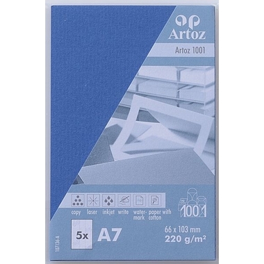 ARTOZ Cartes de visite 1001 A7 107136144 220g, royal 5 feuilles
