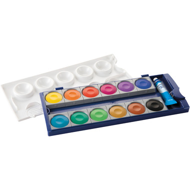PELIKAN Deckfarben 735K/12 12 Farben Deckweiss