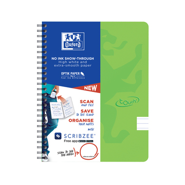 OXFORD Touch taccuino ufficio 400118803 A5, riga 70 fgl,verde chiaro