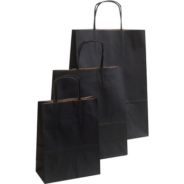NEUTRAL Tragtaschen Allegra schwarz SDF16-798 Kraft,110g, 16x8x21cm 25 Stk.