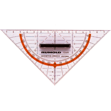 RUMOLD Geodreieck 14cm 1046 abnehmbarer Griff
