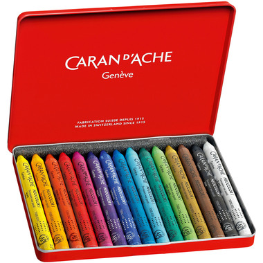 CARAN D'ACHE Wachsmalkreide Neocolor 1 7000.315 15 Farben Metallbox