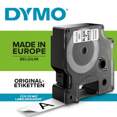 DYMO Nastro D1 nero/bianco S0720830 19mm/7m