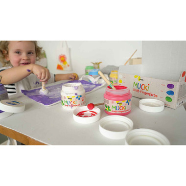 KREUL Stoff-Fingerfarbe Mucki KR-28420 assortiert 6x150ml