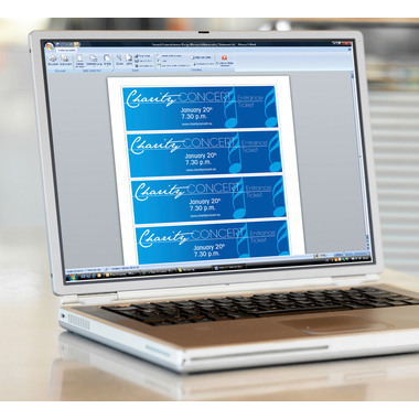 SIGEL Eintrittskarten, Abriss weiss LP714 3C,225g,180x55mm,100ST=20BL