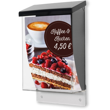 DEFLECTO Prospektbox A5 790711 für Aussenbereich