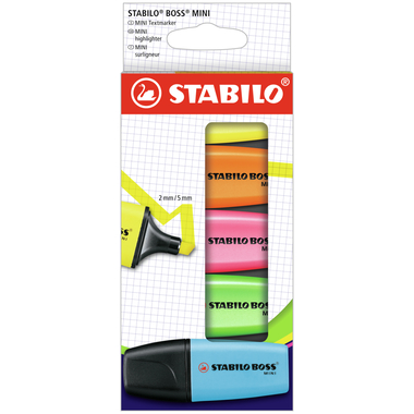 STABILO BOSS MINIpop 07/5-2-01 5 Farben ass.