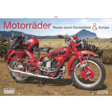 DUMONT Calendrier 2026 260701 Motos & itinéraires AL 42x29cm