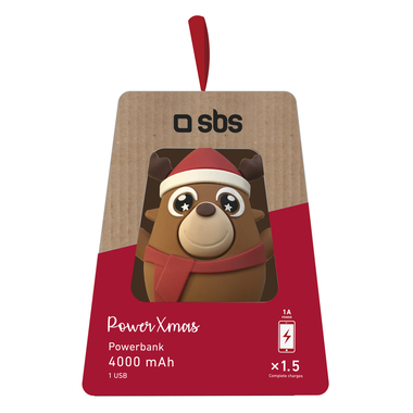 Power Bank in weihnachtlicher Geschenkverpackung