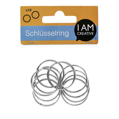 I AM CREATIVE Porte clés, 10 pcs. 4100.14 diamètre 27mm