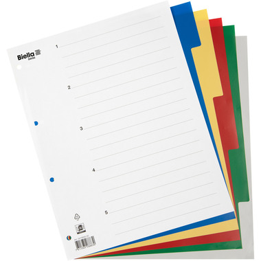 BIELLA Répertoire PP A4+ 47900500U couleurs 5 pcs.