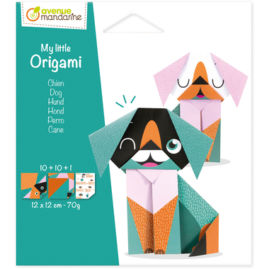 MANDARINE Dépliants Origami 12x12cm OR509C Mon petit chien 20 feuilles