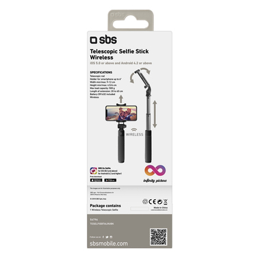 Perche télescopique avec bouton wifi