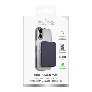 Banque d'alimentation sans fil « Slim Power Mag » 4 200 mAh pour iPhone | Puro