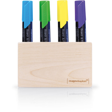 MAGNETOPLAN Magnetischer Stifthalter 1228749 Wood Series,Birke für 4 Marker