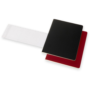 MOLESKINE Notizheft Karton A4 602503 liniert,BK/cranb.,120S. 2 Stk.