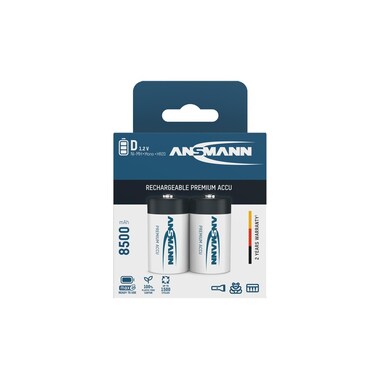 Ansmann Battery Type 8500 NiMH D 8500 mAh, 2 pieces