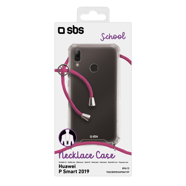 Transparent cover with neck strap for Huawei P Smart 2019