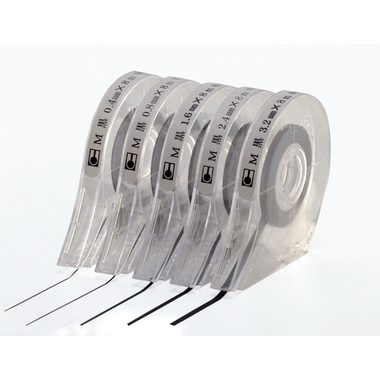 MAGNETOPLAN Ruban Signal 0.8mm 40101 noir, adhés.