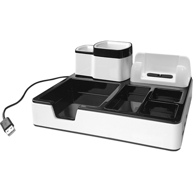 MONOLITH Desk Organizer DO 003 -17 weiss-schwarz 217x187x96mm