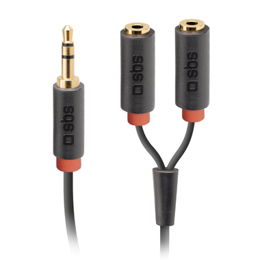 Cavo audio stereo Jack 3,5 mm con sdoppiatore per cellulari e smartphone | SBS