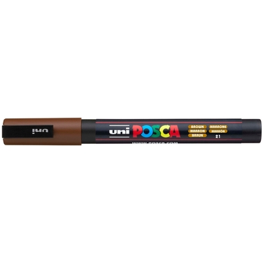 UNI-BALL Posca Marker 0,9-1,3mm PC-3M BROWN braun, Rundspitze