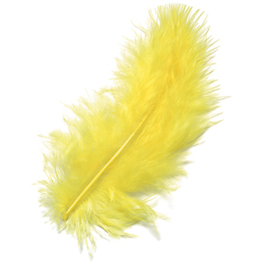 KNORR PRANDELL Plumes marabout 10cm 6619053 jaune 15 pcs.