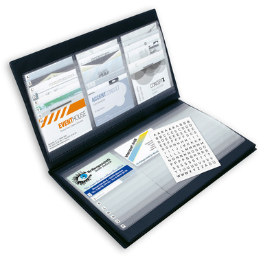 SIGEL Visitenkarten-Mappe 300x180mm VZ175 schwarz für 288 Karten