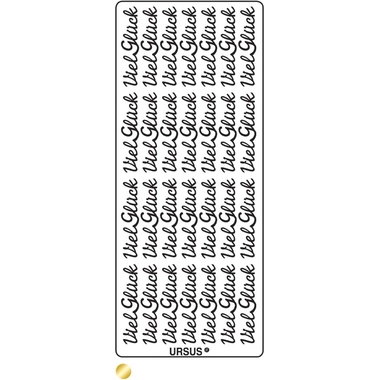 URSUS Kreativ Sticker 59100006 Viel Glück gold