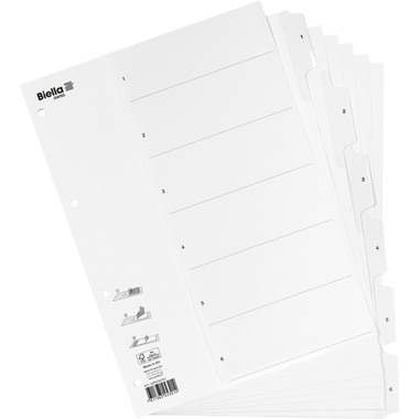 BIELLA Registro carton SmartIndex A4 46940601U bianco 1-6
