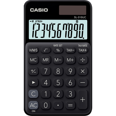 CASIO Taschenrechner SL-310UC-BK 10-stellig schwarz