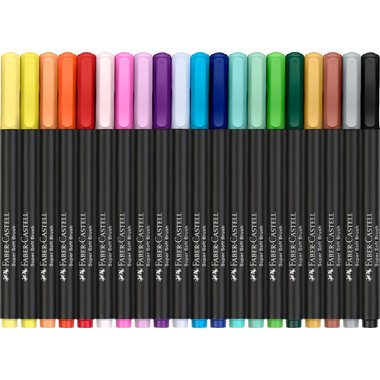 FABER-CASTELL Stylos fibre Black Edition 116452 20 pièces
