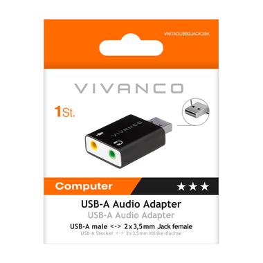 USB-A to 3.5 mm audio jack adapter | Vivanco
